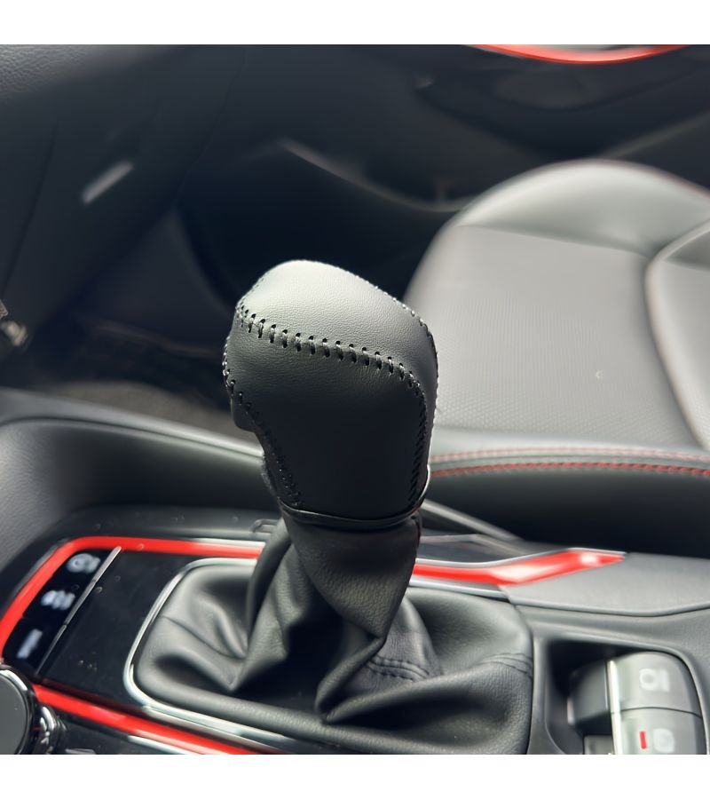 Car Gear Shift Cover Black Light Gray Line for Toyota Corolla 2019 2024 - Image 5