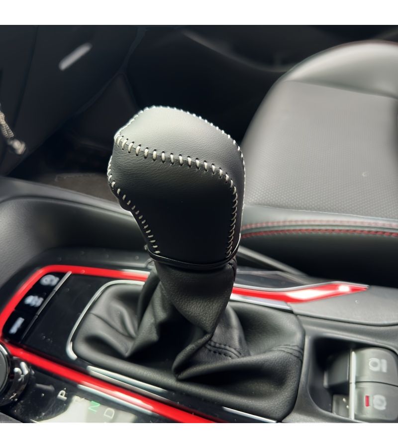 Car Gear Shift Cover Black Light Gray Line for Toyota Corolla 2019 2024 - Image 4