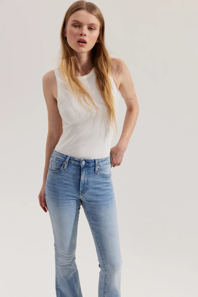 H&M Flared Ultra High Jeans