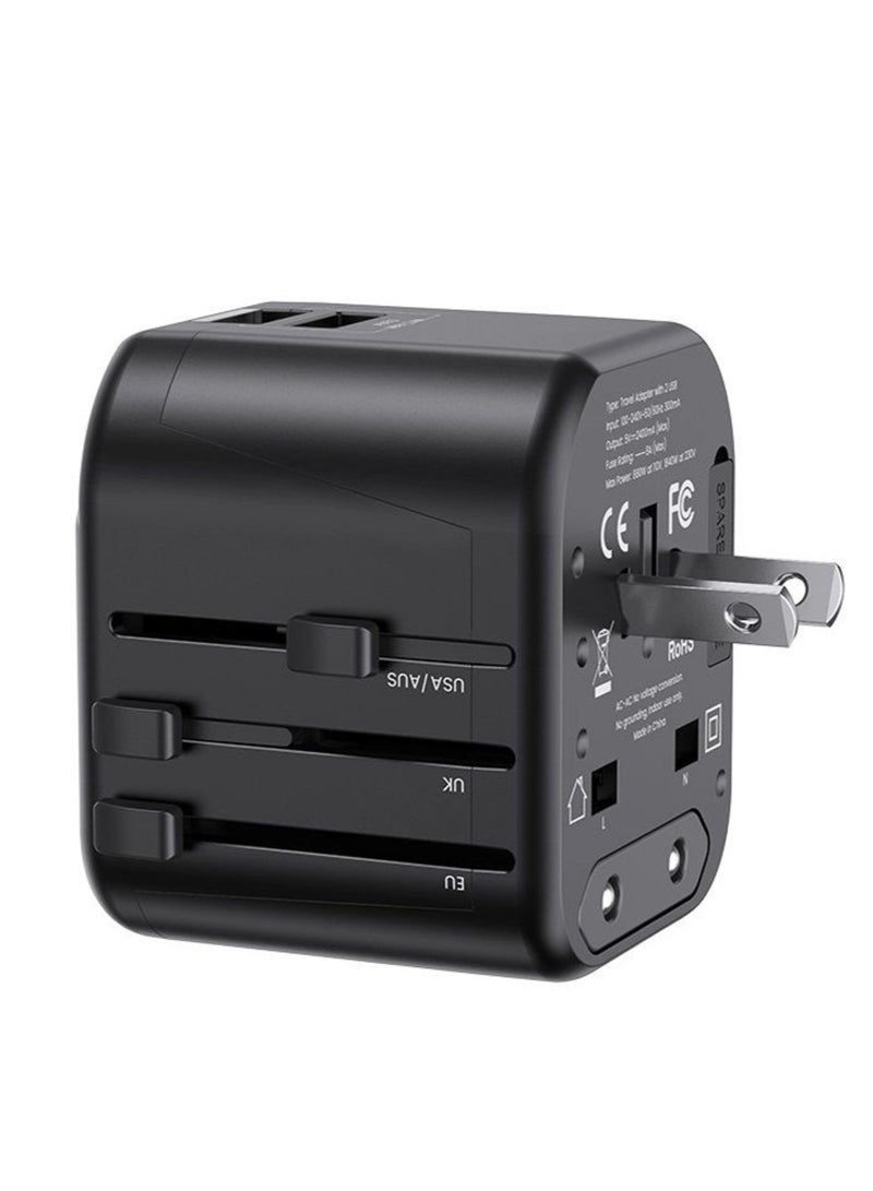 Usams US-CC173 T55 12W Dual USB Universal Travel Charger - Image 2