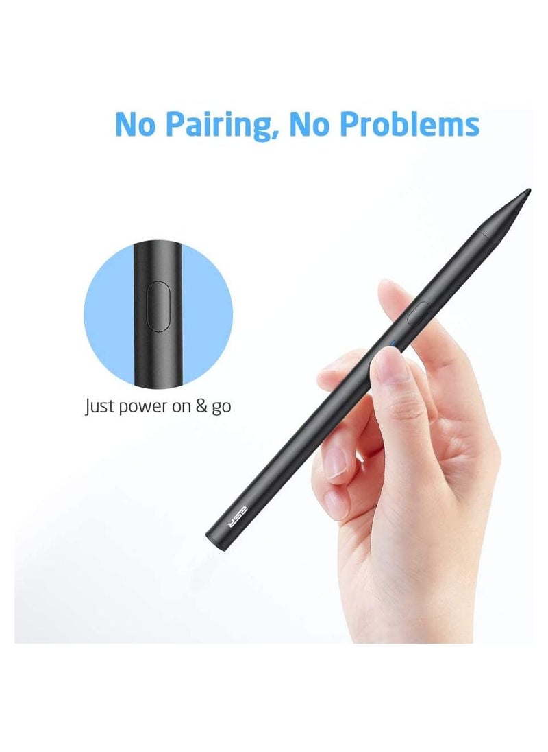 ESR - Esr Digital Pencil for iPad Active Stylus with Palm Rejection Precise & Rechargeable Ipad Pencil Compatible with Ipad Pro-Ipad-Ipad Air 3 Black - Image 1