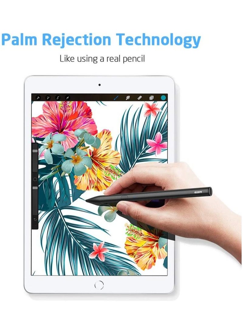 ESR - Esr Digital Pencil for iPad Active Stylus with Palm Rejection Precise & Rechargeable Ipad Pencil Compatible with Ipad Pro-Ipad-Ipad Air 3 Black - Image 1
