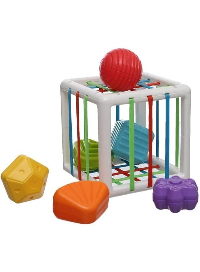 لعبة تعليمية لفرز الأشكال - لوحة تعليمية للأطفال الصغار مع مكعبات هندسية - Image 2