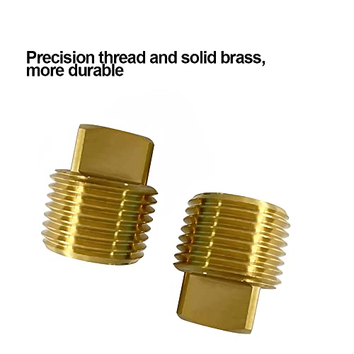 Spurick 1/2" NPT Solid Brass Drain Plugs commonly Used in Boat Hulls, 2 Pack Solid Brass Boat Hull Spare Garboard Drain Plug for Bayliner Four Winns Glastron Larson Sea Ray Starcraft And many other models - Image 4