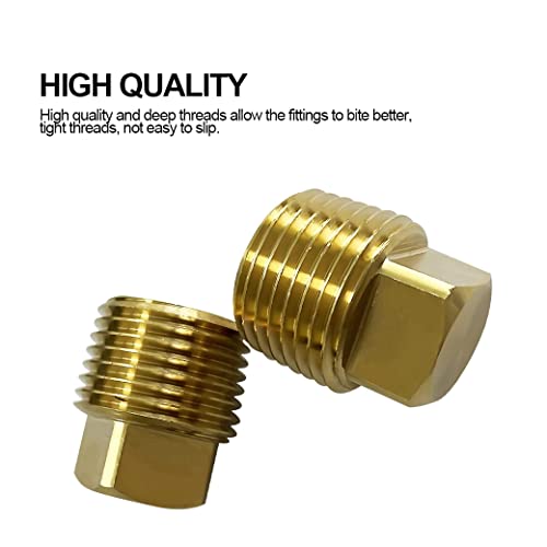Spurick 1/2" NPT Solid Brass Drain Plugs commonly Used in Boat Hulls, 2 Pack Solid Brass Boat Hull Spare Garboard Drain Plug for Bayliner Four Winns Glastron Larson Sea Ray Starcraft And many other models - Image 3