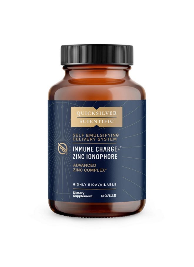 Quicksilver Scientific Immune Charge+ Zinc Ionophore - Zinc Supplement Complexed with Quercetin, Luteolin, Hesperetin Immune + GI Support (60 Capsules) - pzsku/Z29656564DB04BA349E38Z/45/_/1740202708/20fdf5d3-7209-4661-9074-eb81eecc204d