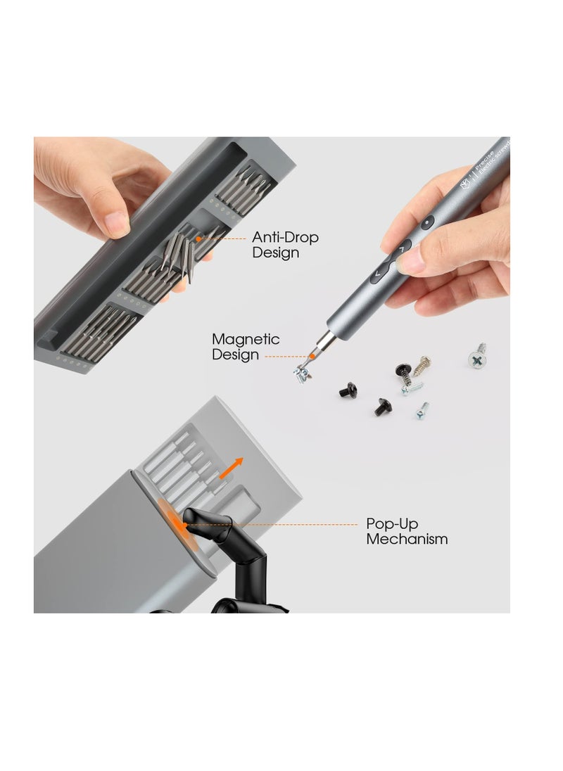 Arabest - 51 in 1 Electric Screwdriver Set, Portable Mini Rechargeable Cordless Precision Screwdriver with Battery & LED Light, Magnetic Driver Bits Set, Professional Repair Tool Kit for Electronics - Image 1