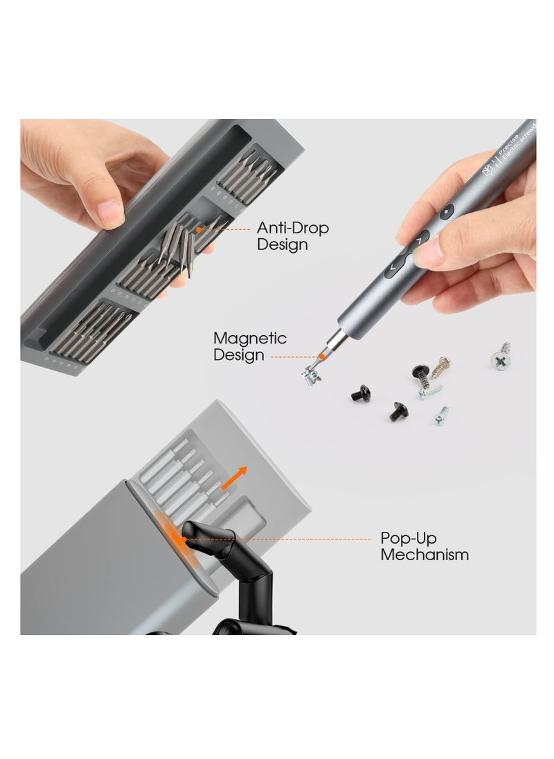 Arabest - 51 in 1 Electric Screwdriver Set, Portable Mini Rechargeable Cordless Precision Screwdriver with Battery & LED Light, Magnetic Driver Bits Set, Professional Repair Tool Kit for Electronics - Image 1