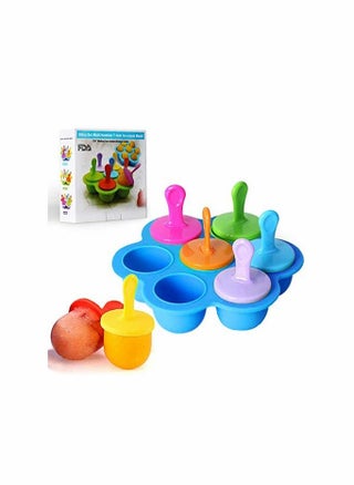 Mini Silicone Popsicle Mold, 7-cavity DIY Ice Pop Mold with Colorful Plastic Sticks, Popsicle Makers for Egg Bites, Lollipop and Ice Cream Mould, Baby Food Storage Container, Non-Stick Ice Cube Trays - pzsku/Z29656CEB4B990B78D865Z/45/_/1657586673/cab993dc-88cb-4345-811c-a6a5ae9dc40f