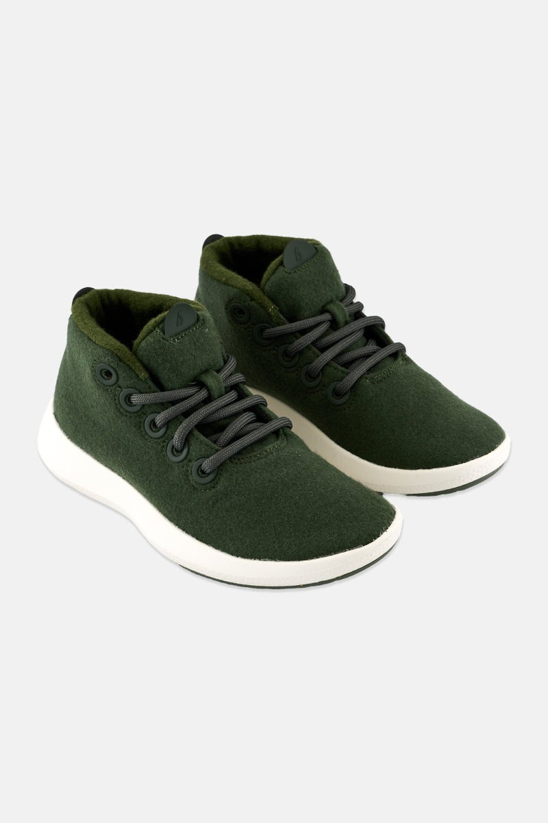 Allbirds Women Wide Wool Mizzle 2 Lace Up Running Shoes, Dark Olive - Image 1