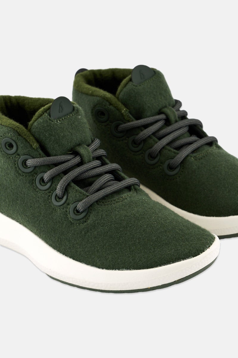 Allbirds Women Wide Wool Mizzle 2 Lace Up Running Shoes, Dark Olive - Image 3
