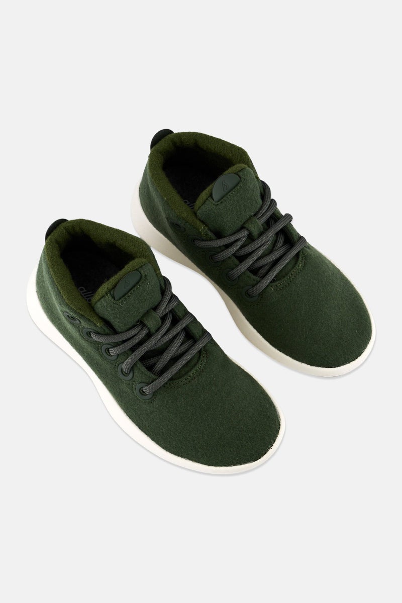 Allbirds Women Wide Wool Mizzle 2 Lace Up Running Shoes, Dark Olive - Image 4