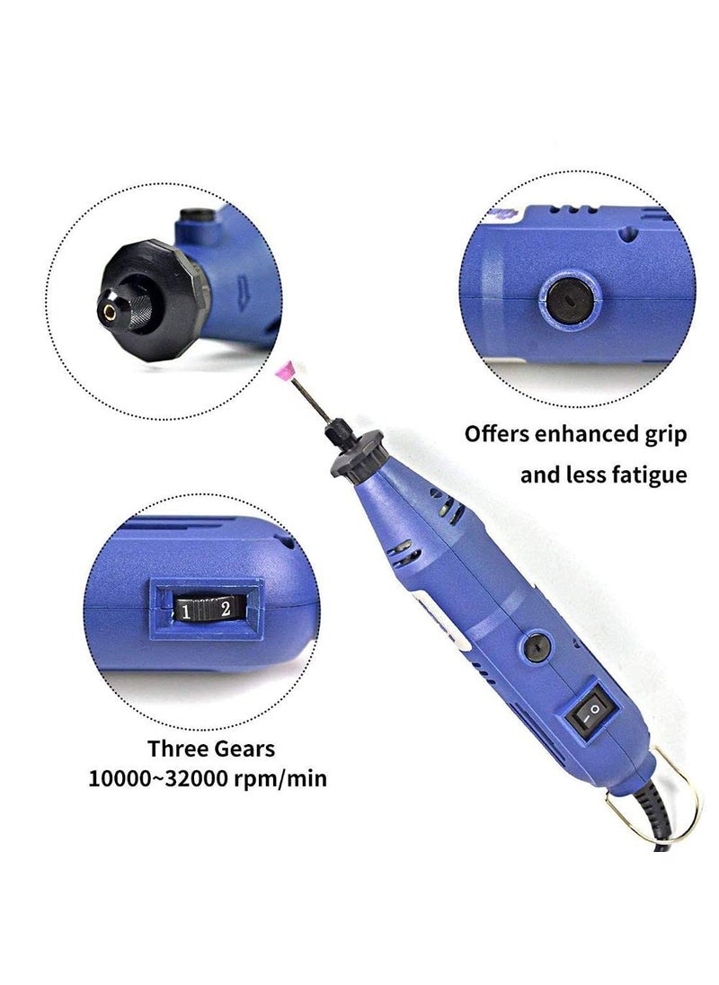 DIY Crafts DIY Crafts CTDIYHI54666 Rotary Tool Kit Flex Shaft Variable Speed Electric Engraver ToolsStorage Case Including MultiFunctional 105x Accessory Bits  - Image 3