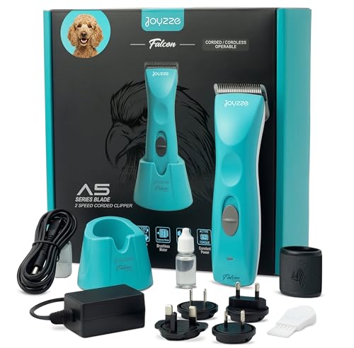 JOYZZE Falcon Cordless Clipper 2 Speed  Professional Grooming with Precision Power Low Noise Dog Clippers for Grooming Falcon Teal - Image 1