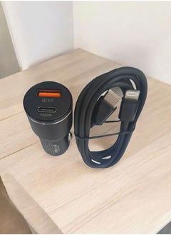 WUW 38W QC3.0 Fast Dual USB Car Charger  Set With Type-C Cable  - Image 1