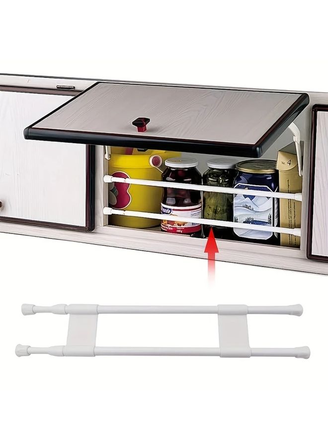 RV Cabinet Shelves Black Adjustable Refrigerator Panels Space Saving Design Removable Accessories For RV Modifications Wardrobe And Storage Solutions Durable Construction - Image 1