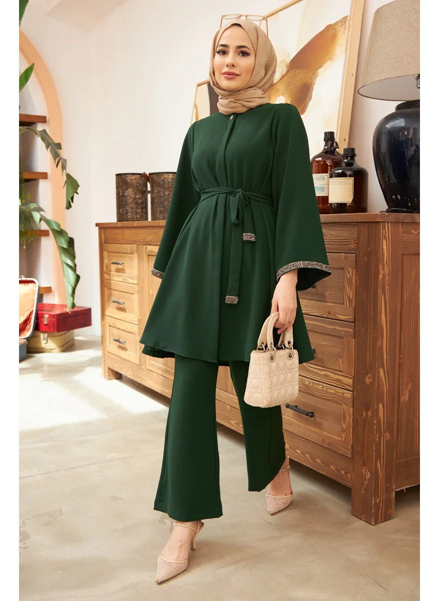 Vavinor Bell-bottomed Trouser Tunic Set - Emerald