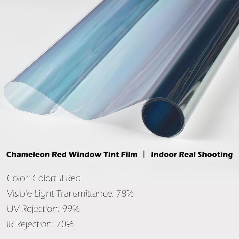 AuMoHall Chameleon Red Blue Car Window Tint Film - Image 2