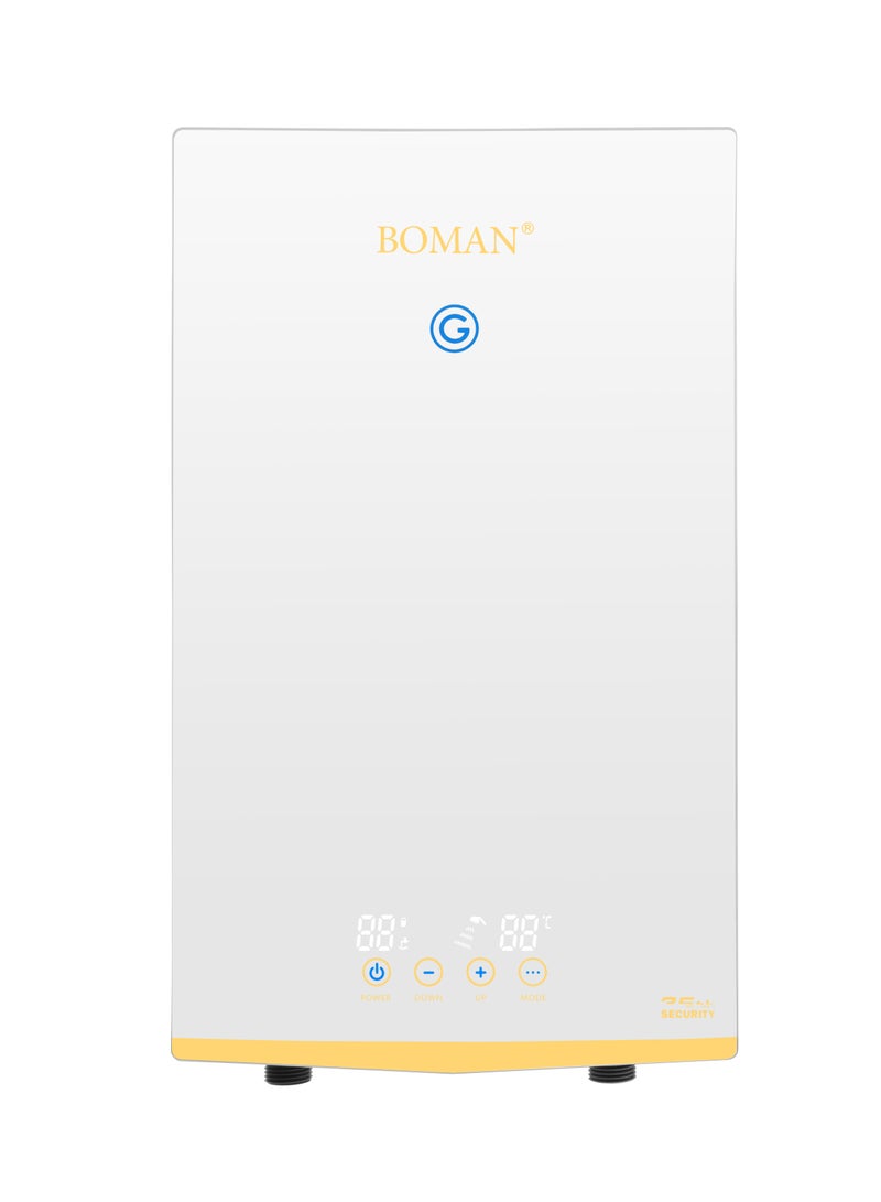 Boman Digital Instant Water Heater 12 KW-WZL13-White - Modern Design And Electricity Saver-Prime Group Guarantee - Image 1