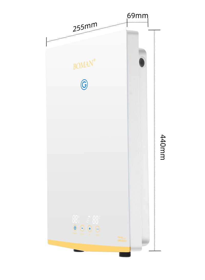 Boman Digital Instant Water Heater 12 KW-WZL13-White - Modern Design And Electricity Saver-Prime Group Guarantee - Image 2