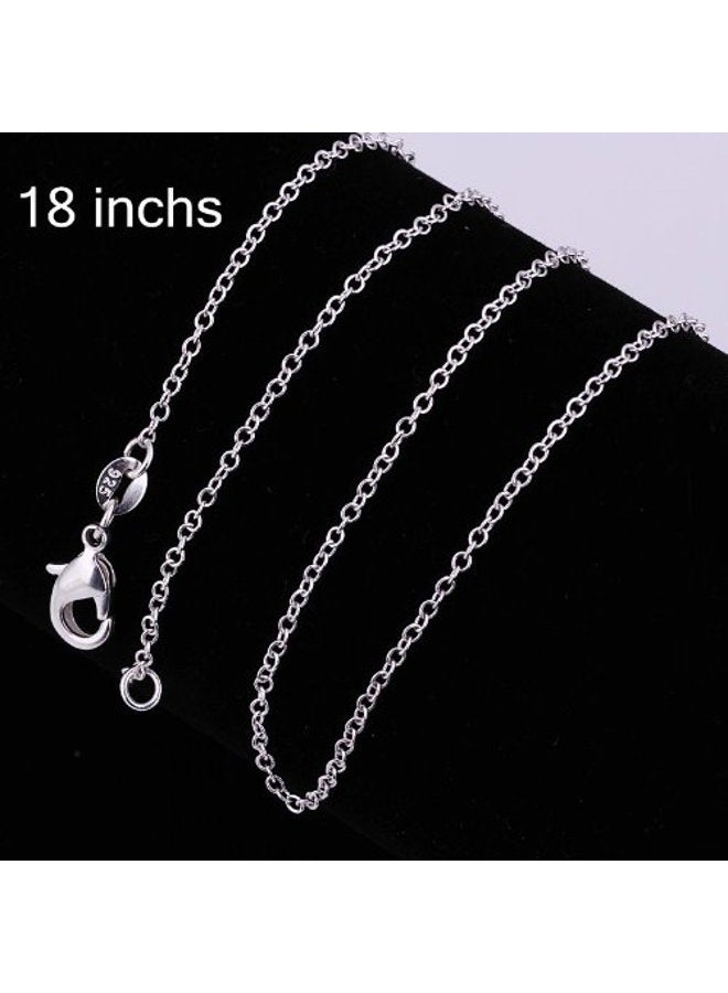 Greendou Fashion Jewelry 925 Sterling Silver Plated 1mm 18 inches Rolo Chain Necklace - Image 2
