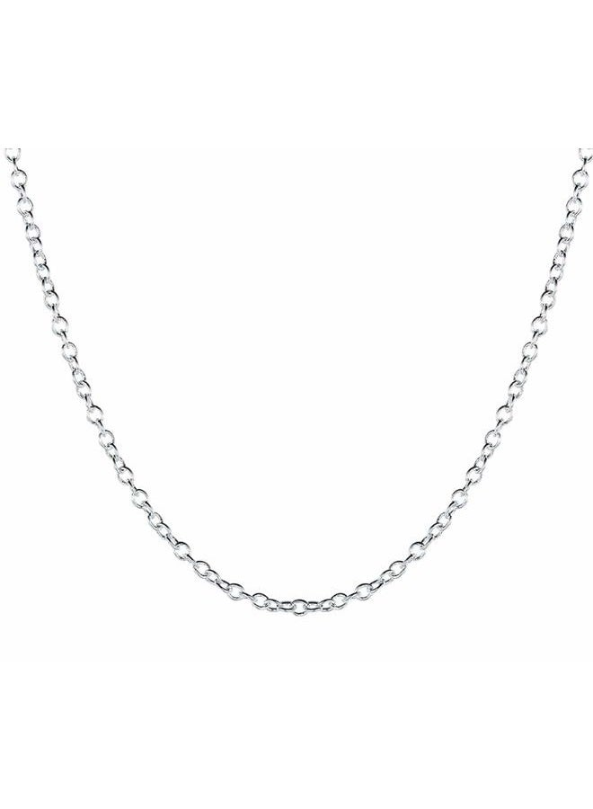 Greendou Fashion Jewelry 925 Sterling Silver Plated 1mm 18 inches Rolo Chain Necklace - Image 1