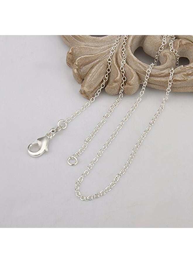 Greendou Fashion Jewelry 925 Sterling Silver Plated 1mm 18 inches Rolo Chain Necklace - Image 5
