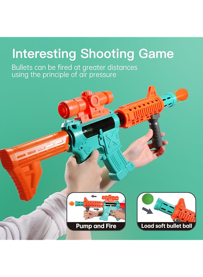 ECVV Shooting Game For Age 5 6 7 8 9 10+ Year Old Boys Kids Outdoor & Indoor Game With Big Moving Shooting Target 2 Guns & 24 Foam Balls Ideal Gifts For Cool Kids & Teens - Image 3