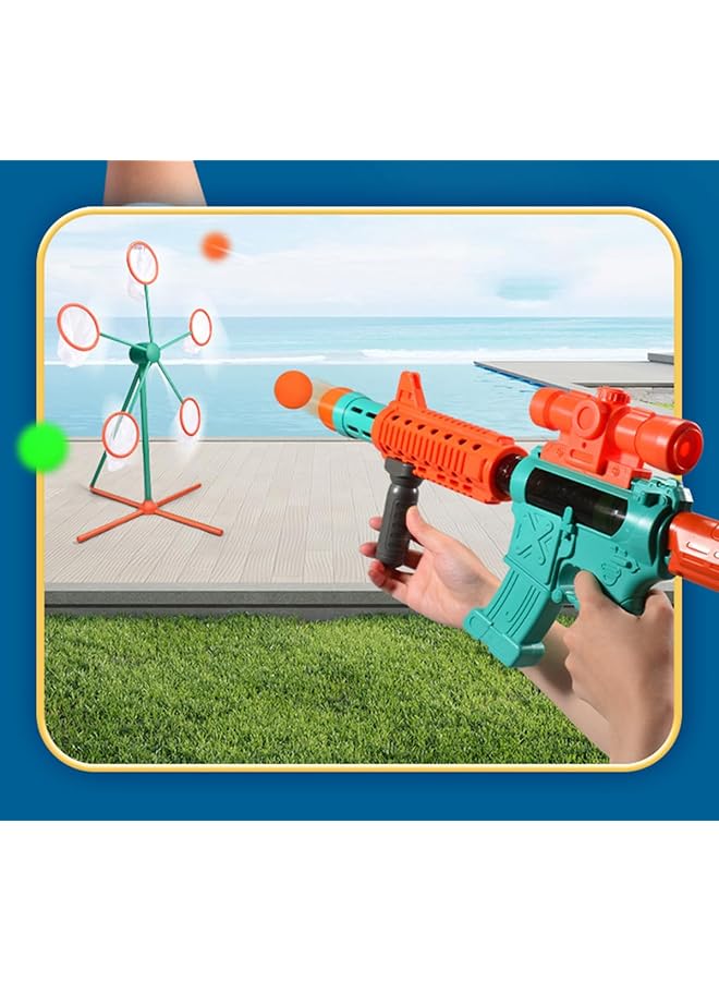 ECVV Shooting Game For Age 5 6 7 8 9 10+ Year Old Boys Kids Outdoor & Indoor Game With Big Moving Shooting Target 2 Guns & 24 Foam Balls Ideal Gifts For Cool Kids & Teens - Image 4