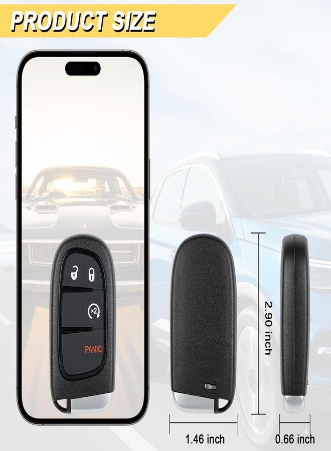 Vurkcy Key Fob Replacement for 2013 2014 2015 2016 2017 2018 Dodge Ram 1500 2500 3500,2Pcs - Image 4