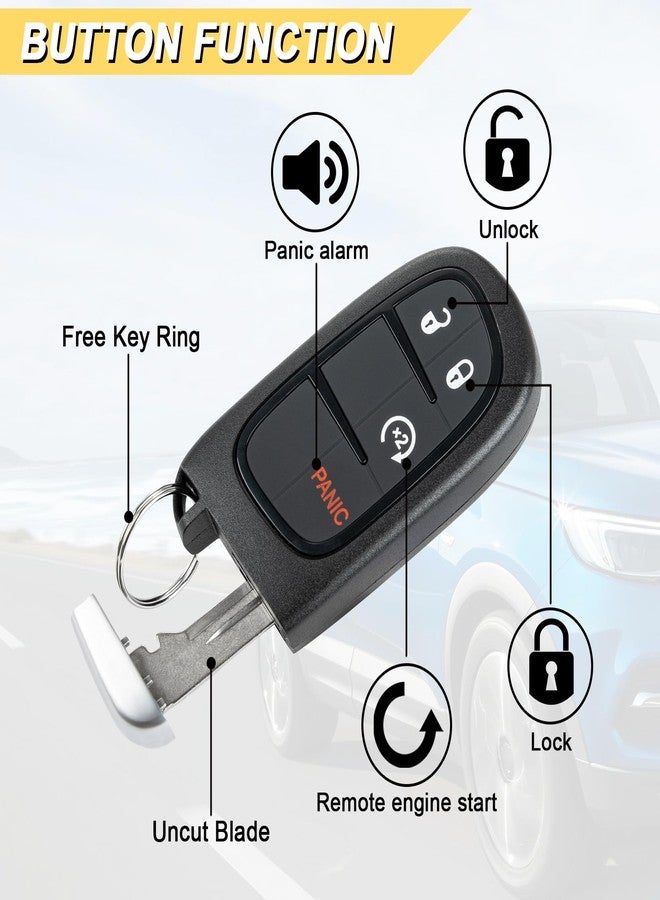 Vurkcy Key Fob Replacement for 2013 2014 2015 2016 2017 2018 Dodge Ram 1500 2500 3500,2Pcs - Image 3