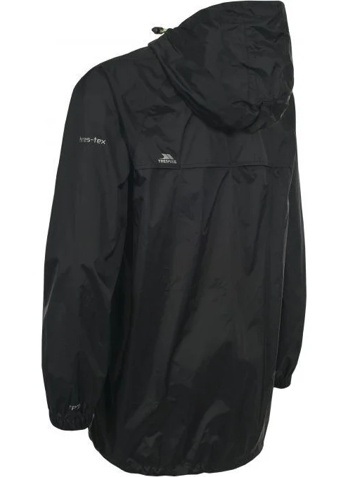 Trespass Qıkpac Jacket - Unisex Packaway Jkt TP75 Unisex Black Raincoat UAJKRAI10001-BLK