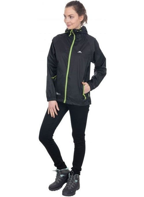Trespass Qıkpac Jacket - Unisex Packaway Jkt TP75 Unisex Black Raincoat UAJKRAI10001-BLK  - Image 4