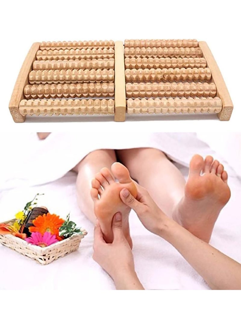 Wooden Foot Massager Roller, Wooden Acupressure, Relieve Plantar Fasciitis, Heel, Foot Arch Pain & Relief Stress Tools - Image 2