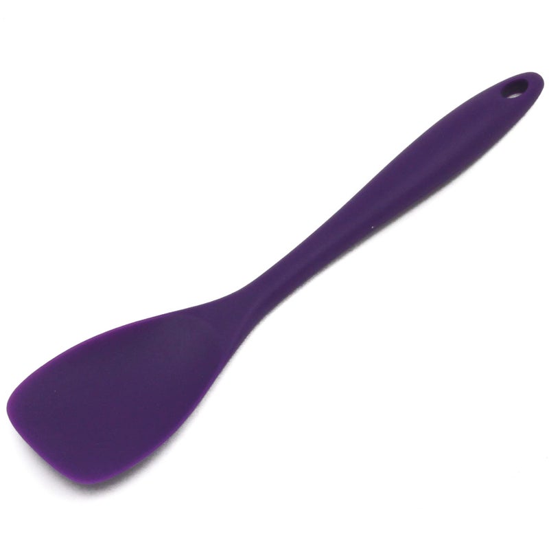 Chef Craft Premium Silicone Spoon Spatula, 11.5 inch, Purple - Image 1