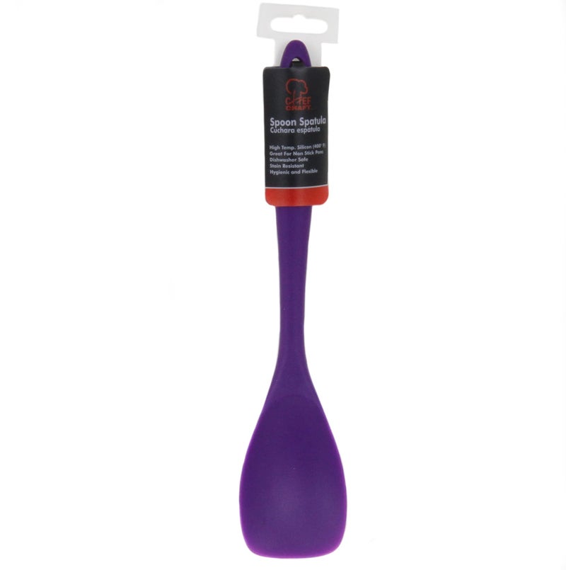 Chef Craft Premium Silicone Spoon Spatula, 11.5 inch, Purple - Image 2