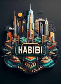 MERCH Habibi, Come to Dubai! Expressive Cotton 3D T-shirt  - Image 3
