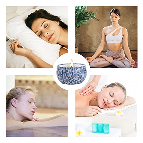 AGOL 2 Pack Scented Candles, 2.5 oz Aromatherapy Candles for Home Scented, Natural Soy Candles with Floral Scents, Portable Small Jar Candle Set for Travel, Spa, Bath, Yoga, Home Decor Candle - Image 5