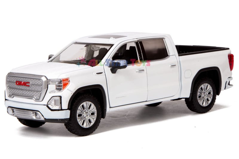 MOTORMAX Motor Max 2019 GMC Sierra 1500 Denali Crew Cab Pickup Truck, White 79362WH - 1/27 Scale Diecast Model Toy Car,79362WH-White - Image 1