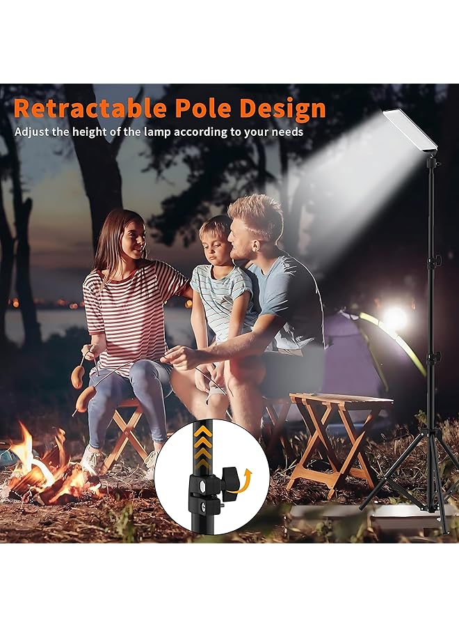 Biki Outdoor Camping Light 10W – Adjustable Height (90cm to 180cm) 360° LED Lamp with USB Charging 2 Year Warranty – White/Black 10W LED Outdoor Camping Light  - Image 4