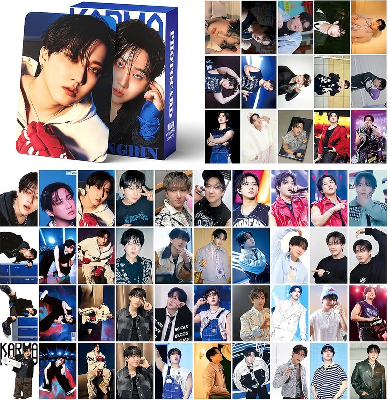 PYAJUU Stray Kids KARMA Photocards 127PCS KARMA Album Photo Card Set Stray Kids The 4th Album Merch 55 PCS Photocard and 72 PCS Stickers Gift for STAY Straykids 2025 Gift Set (CHANGBIN) - Image 5