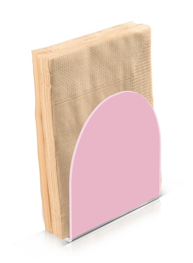 YETTASBIN Pink Napkin Holder for Table, Acrylic Upright Non Slip Tabletop Freestanding Tissue Paper Dispenser for Kitchen Restaurant Home Hotel Decor - Image 1