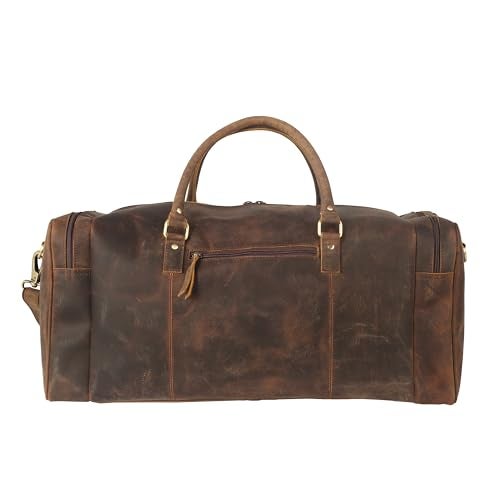 KomalC 24 inch Duffel Bag Travel Sports Overnight Weekend Leather Duffle Bag for Gym Sports Cabin Holdall bag - Image 5