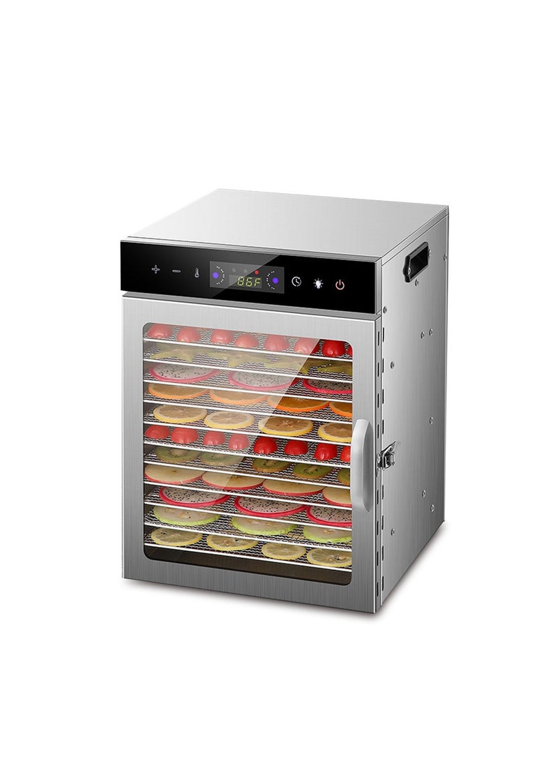 ET-LIFE Food Dehydrator, 12 Stainless Steel Trays Dehydrators for Food and Jerky, Herbs, Fruit, Dehydrator Machine with Digital Timer and Temperature Control, Overheat Protection, Recipe Book Included - Image 1