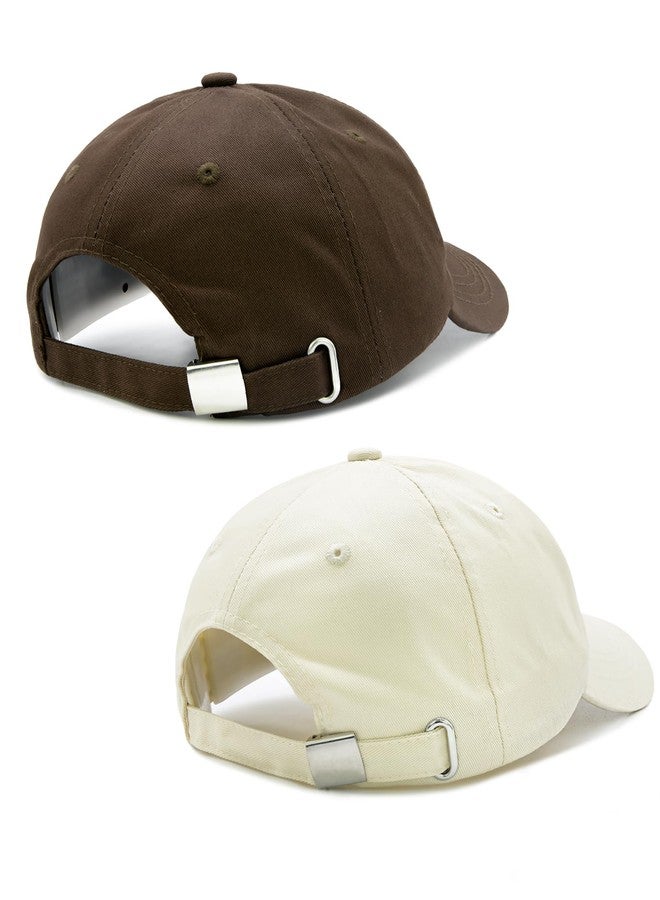 HAFOUXIGM Men Women Couple Matching Hat for Uncle Auntie, Brown & Beige Adjustable Embroidered Baseball Caps for Couples - Image 4