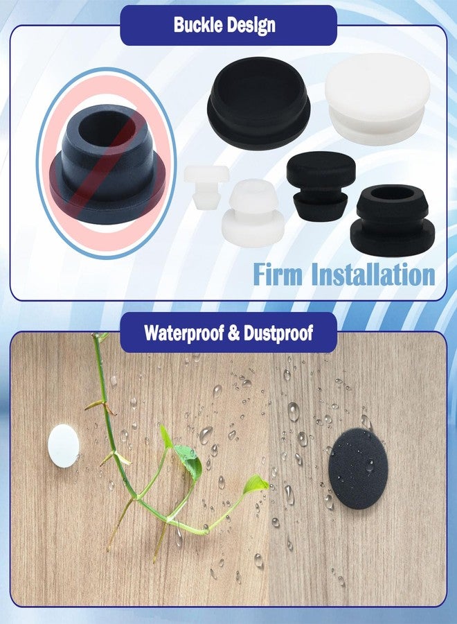 Tugermoola 100PCS 7 Sizes Silicone Hole Plug Rubber Plugs for Holes Assorted Sizes 1/5" 1/4" 5/16" 3/8" 1/2" Rubber Plug White - Image 4