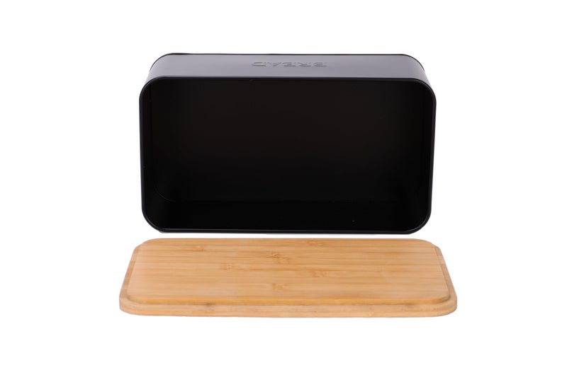 Outshine Black Bread Box, Rustic Bread Box, Vintage Bread Box for Kitchen Countertop, Bread Bin Black - Image 5