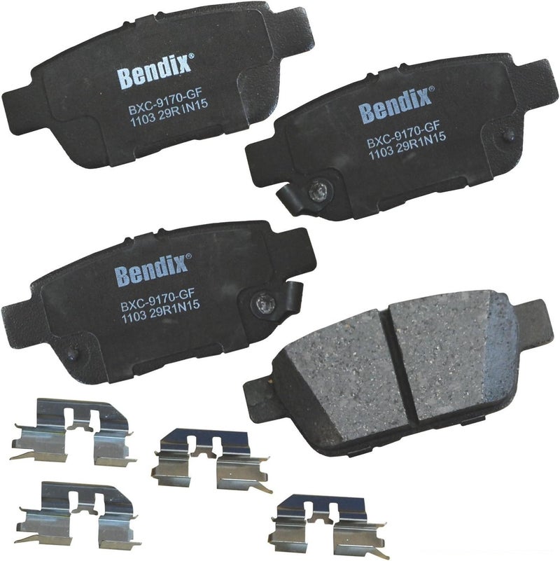 Bendix Priority1 CFC1103 Ceramic Rear Brake Pads for Acura TL 2014-2009, Honda Ridgeline 2014-2006 - Image 2