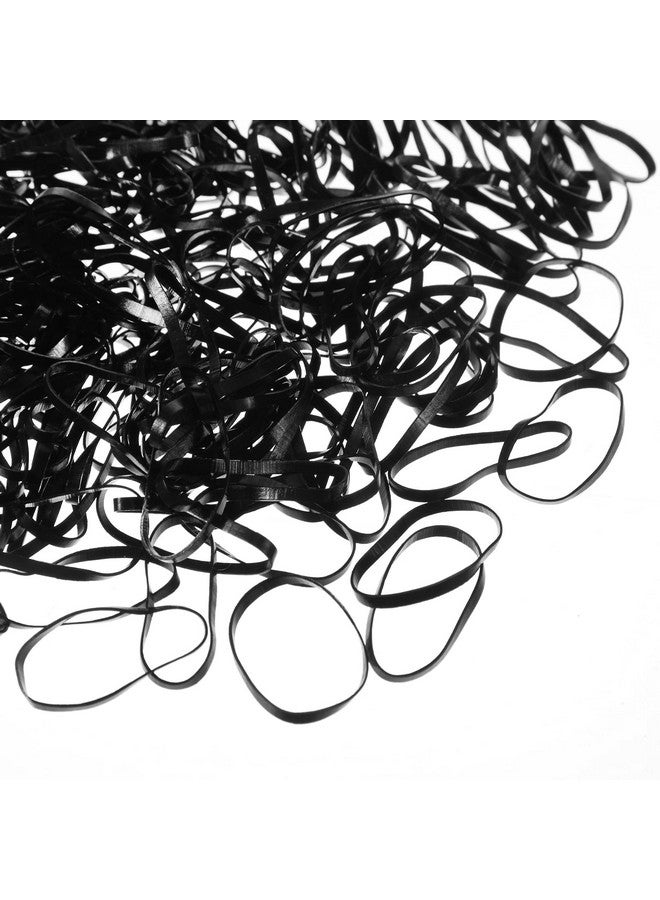 eBoot 500 Pcs 3 mm Black Elastic Hair Bands Mini Rubber Bands Small Hair Ties Ponytail Elastics Holders for Braids Hair - Image 1