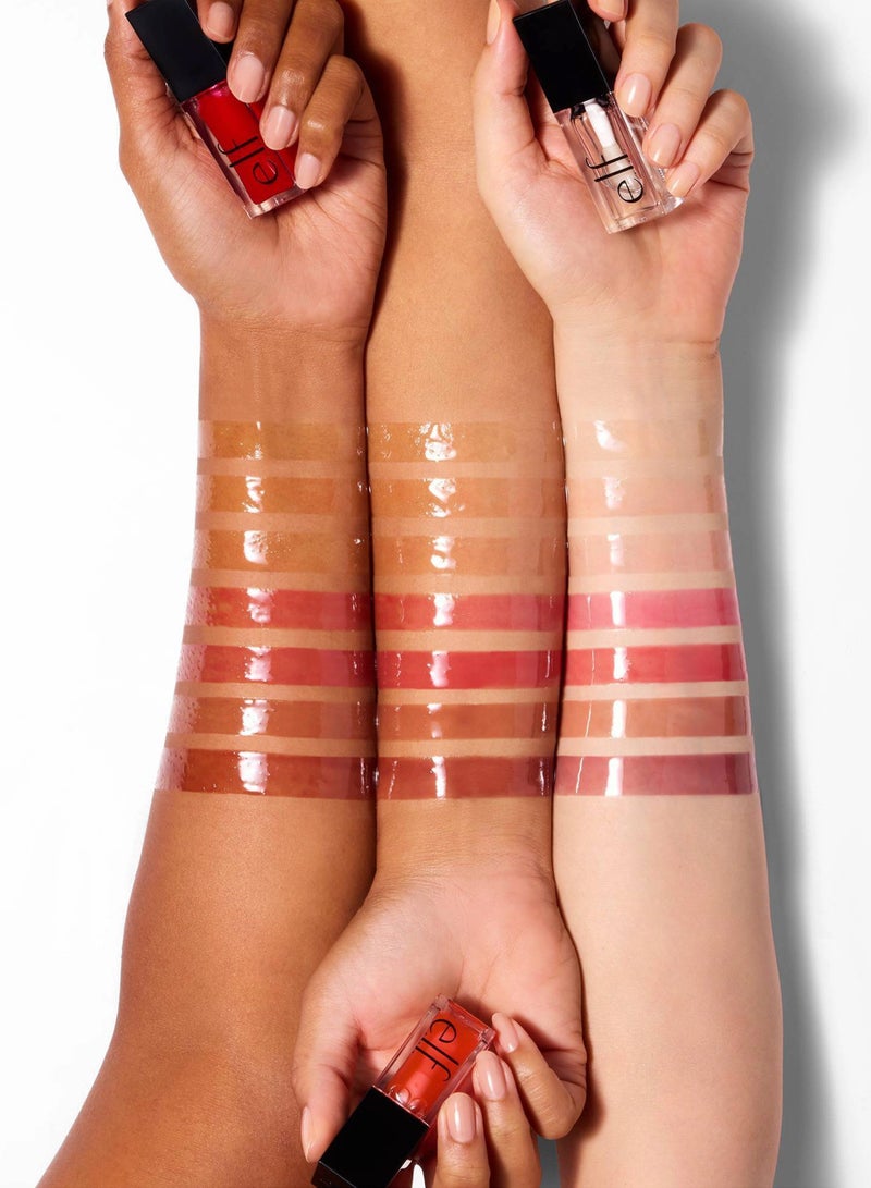 elf Glow Reviver Lip Oil, Nourishing, Tinted Lip Oil for a High Gloss Finish, Enriched with Jojoba Oil Jam Session - Image 4